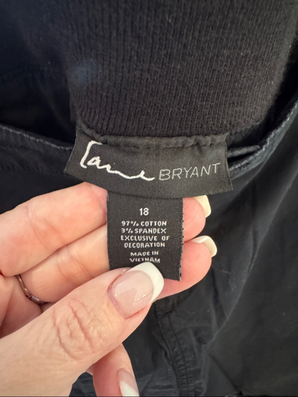 Lane Bryant Black Mini Skort with Cargo Detail - Picture 2 of 3